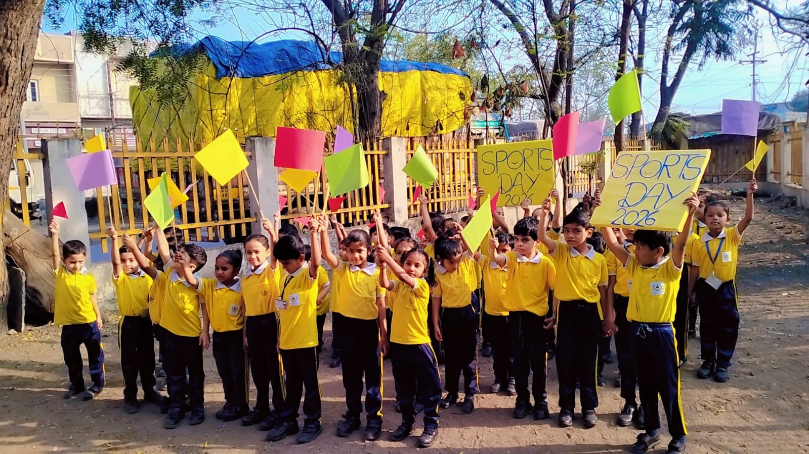 Students celebrating Sports Day at Saint Ann's School